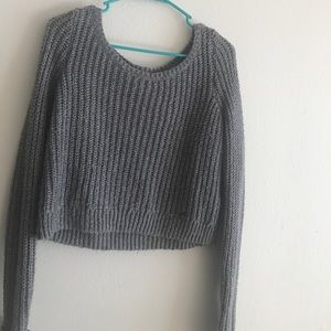 Abercrombie & Fitch Gray Knit Sweater
